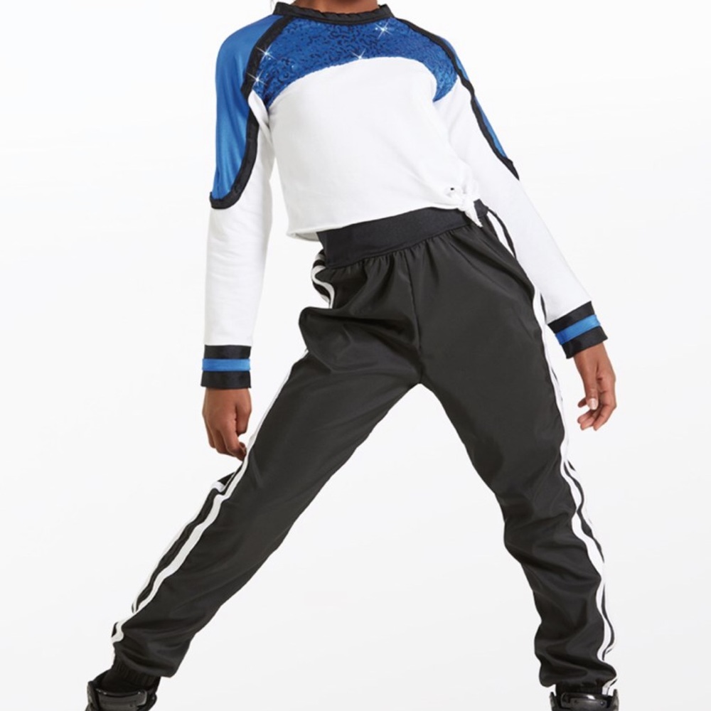 Hip hop dance or pageant costume. Royal blue.